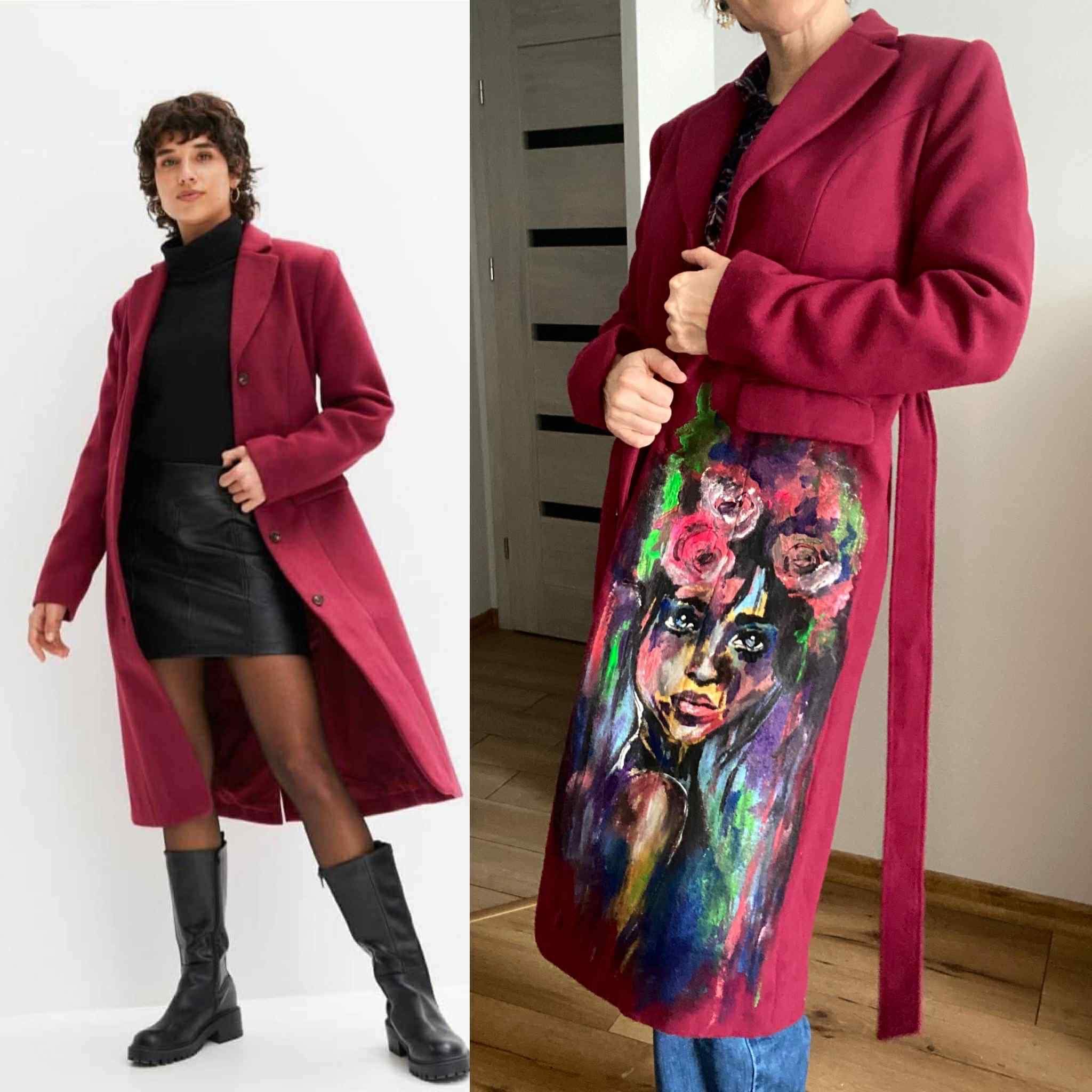 Płaszcz " Malinowa rozkosz"