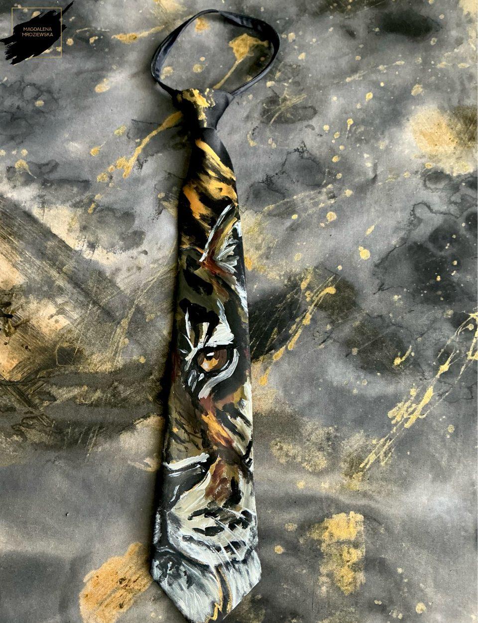 Krawat GOLD TIGER