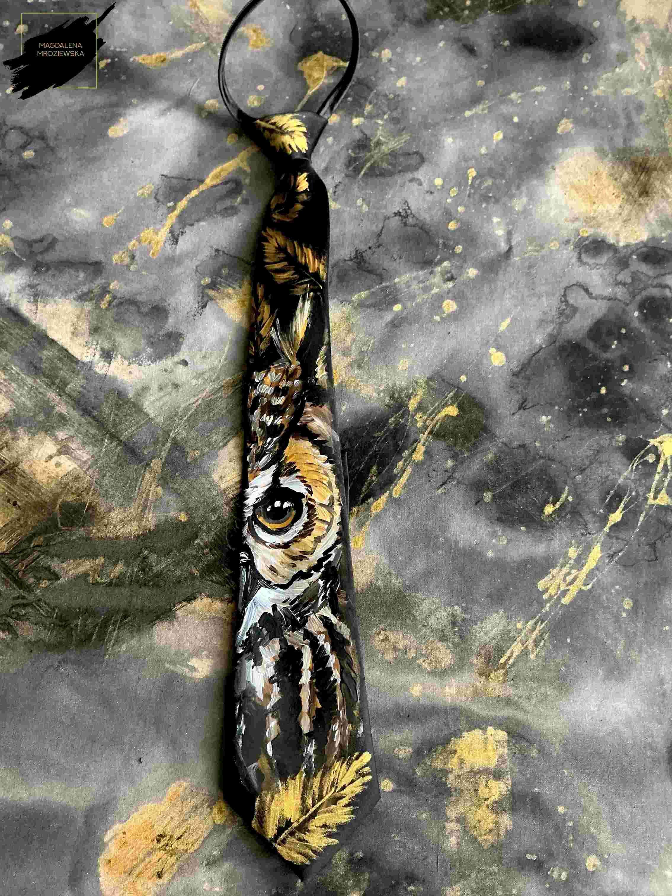 Krawat GOLD OWL