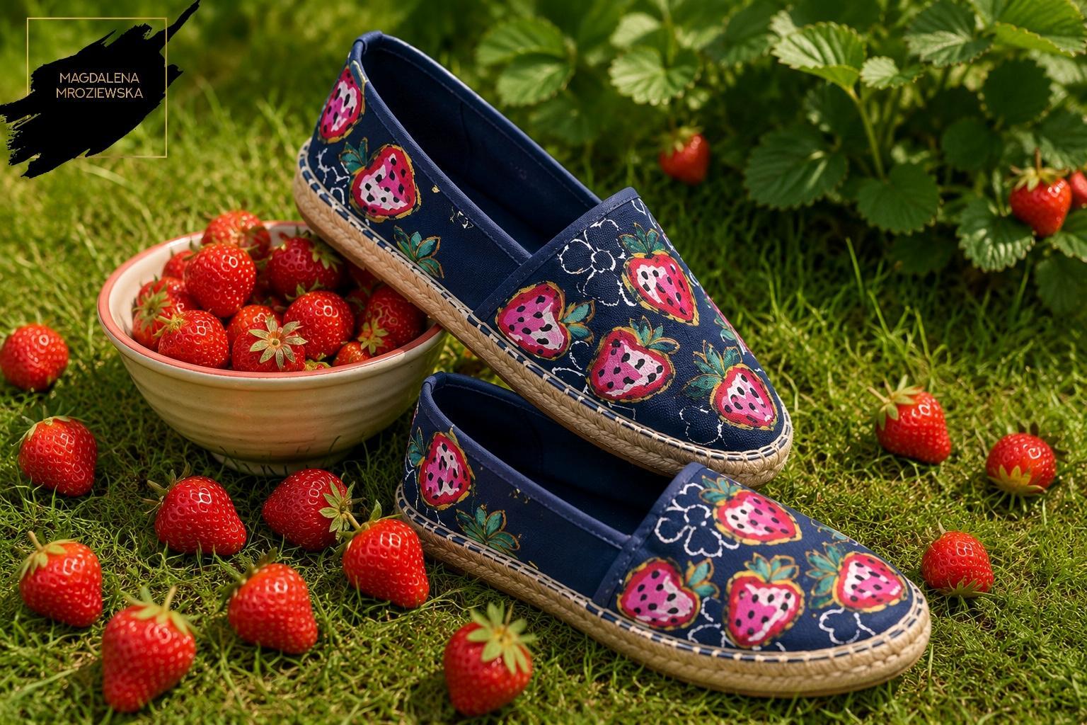 Espadryle "Strawberry juice" r.39